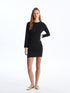 LC Waikiki Crew Neck Regular Long Sleeve Women's Dress